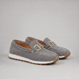 Wygodne Damskie Mokasyny Wsuwane na Platformie z Oddychającej Siatki ze Złotym Detalem — Eleganckie Loafersy na Co Dzień | Sylnia Butik
