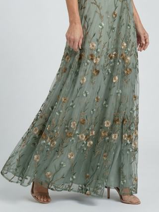Aneta | Sukienka Maxi Halter Kwiatowa