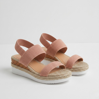 Wygodne Damskie Sandały Letnie na Koturnie w Stylu Espadryli z Elastycznymi Paskami — Eleganckie Buty na Lato | Sylnia Butik