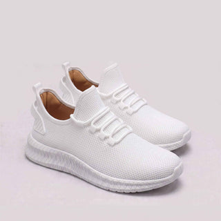Lekkie sneakersy męskie z siateczkową cholewką i elastycznymi sznurówkami