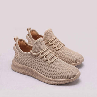 Lekkie sneakersy męskie z siateczkową cholewką i elastycznymi sznurówkami
