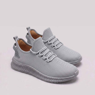Lekkie sneakersy męskie z siateczkową cholewką i elastycznymi sznurówkami