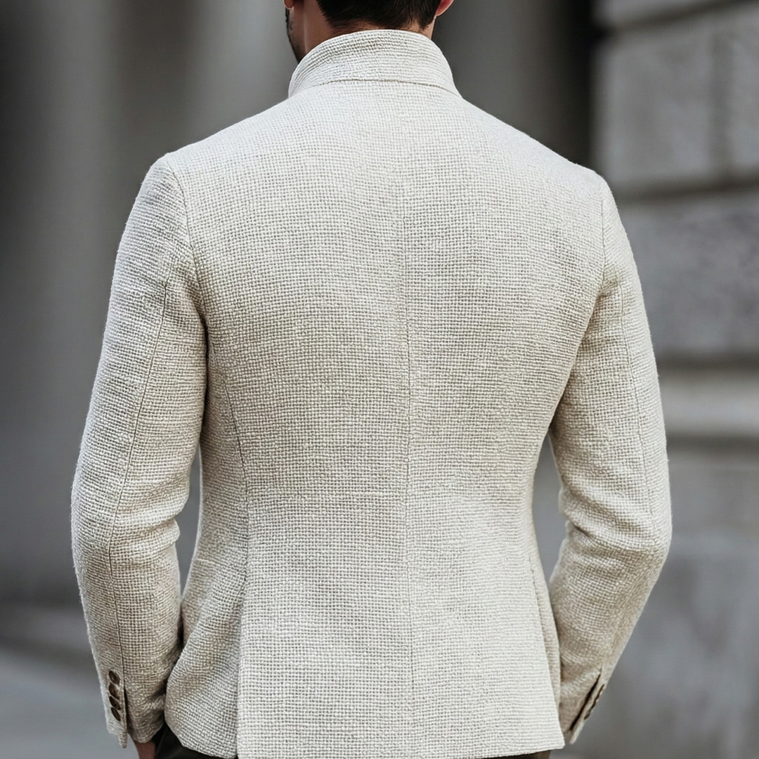 Szykowny kardigan męski ze stójką o eleganckim kroju