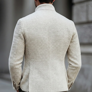 Szykowny kardigan męski ze stójką o eleganckim kroju