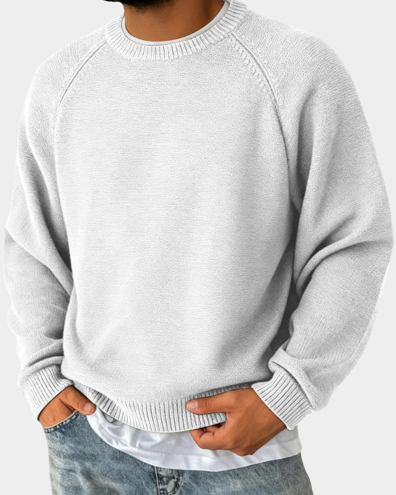 Wyrazisty Sweter Męski z klasycznym okrągłym dekoltem