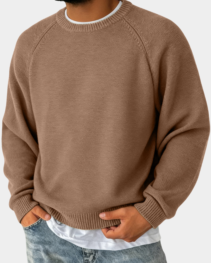 Wyrazisty Sweter Męski z klasycznym okrągłym dekoltem