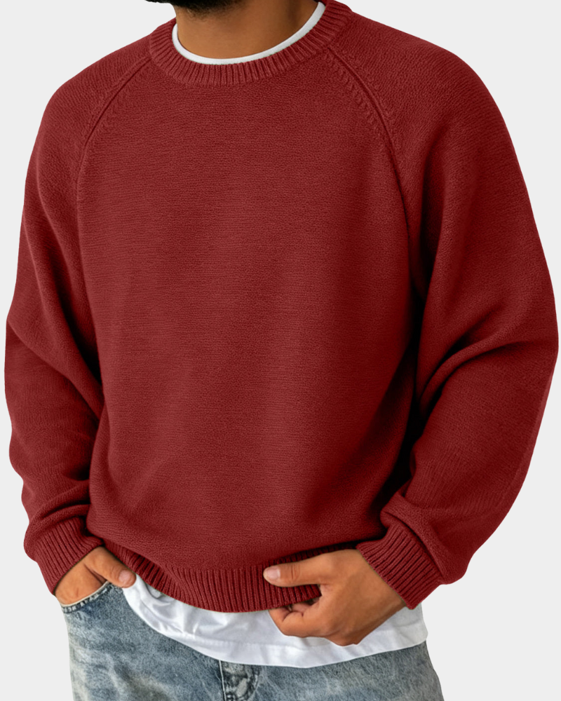 Wyrazisty Sweter Męski z klasycznym okrągłym dekoltem