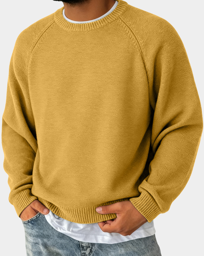 Wyrazisty Sweter Męski z klasycznym okrągłym dekoltem