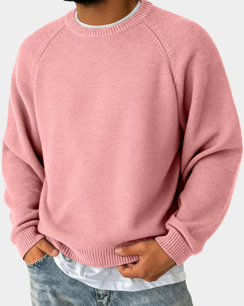 Wyrazisty Sweter Męski z klasycznym okrągłym dekoltem