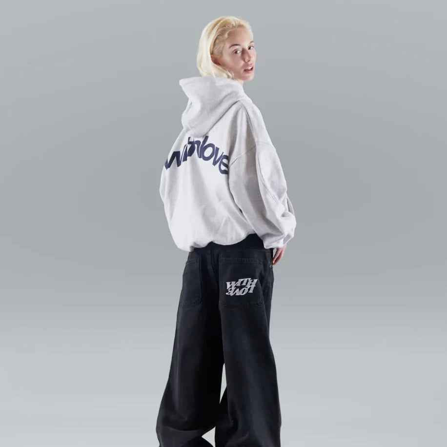 Efektowna bluza z kapturem damska o swobodnym kroju casualowym