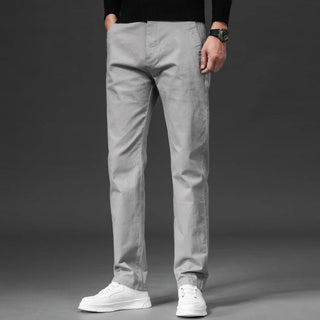 Efektowne Spodnie Chino Męskie Slim Fit o Zwężanym Fasonie