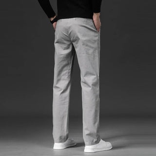 Efektowne Spodnie Chino Męskie Slim Fit o Zwężanym Fasonie