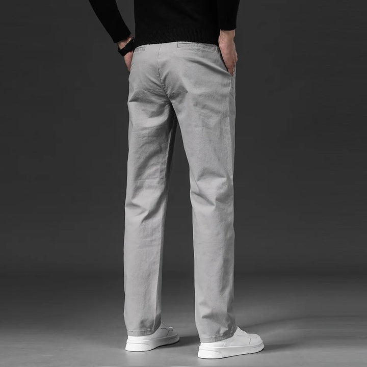 Efektowne Spodnie Chino Męskie Slim Fit o Zwężanym Fasonie