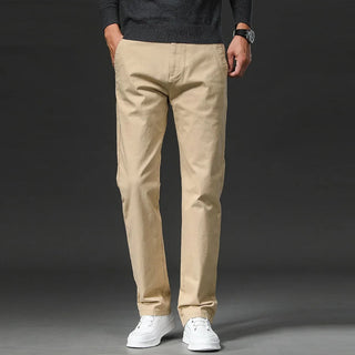 Efektowne Spodnie Chino Męskie Slim Fit o Zwężanym Fasonie