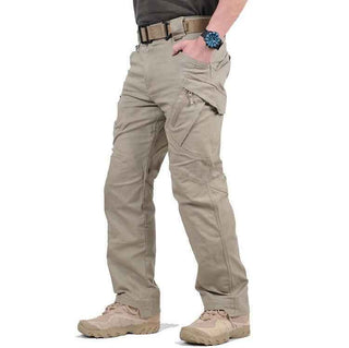 Męskie spodnie outdoorowe cargo z profilowanymi kolanami