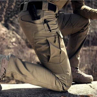 Męskie spodnie outdoorowe cargo z profilowanymi kolanami
