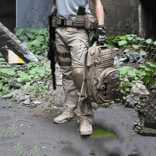 Męskie spodnie outdoorowe cargo z profilowanymi kolanami