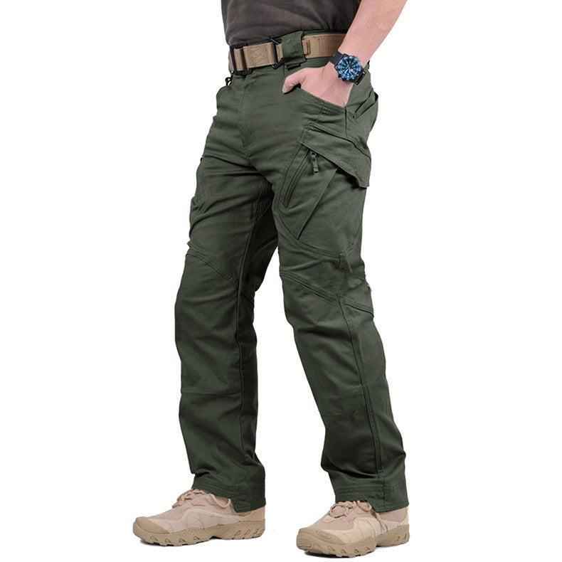 Męskie spodnie outdoorowe cargo z profilowanymi kolanami