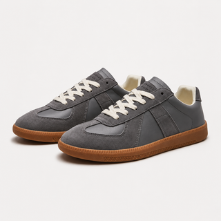 Sneakersy Męskie Retro na karmelowej podeszwie ze sznurowaniem