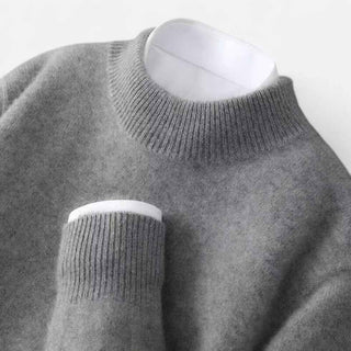 Klasyczny sweter męski z okrągłym dekoltem