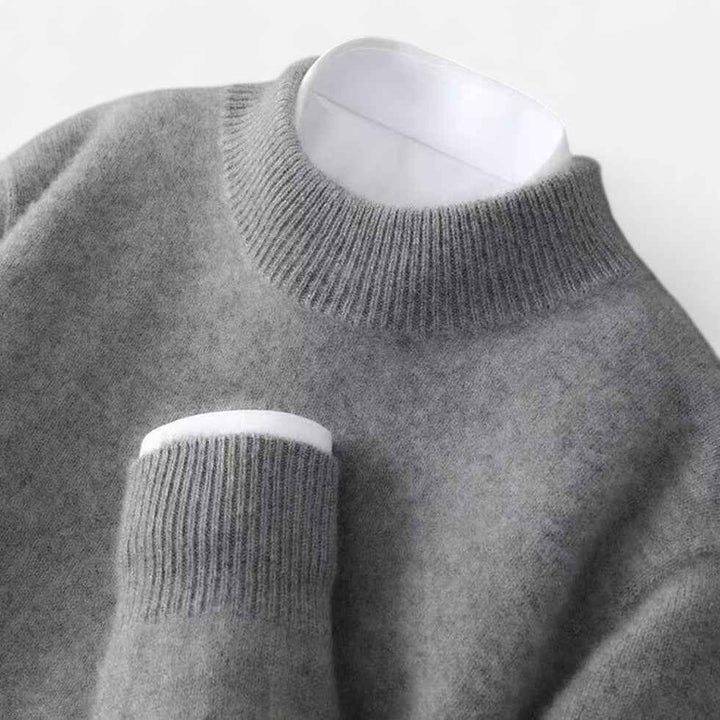 Klasyczny sweter męski z okrągłym dekoltem